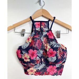PINK Intimates Bralette Floral Eyelash‎ High Neck Size XS